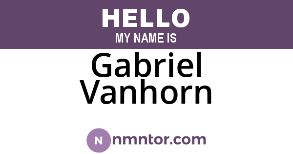 Gabriel Vanhorn