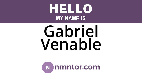 Gabriel Venable