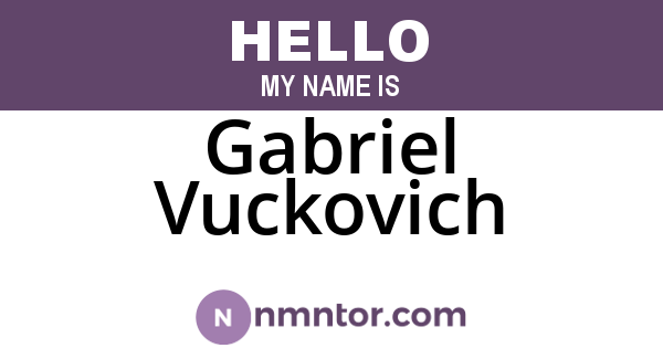 Gabriel Vuckovich