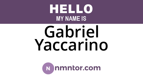 Gabriel Yaccarino