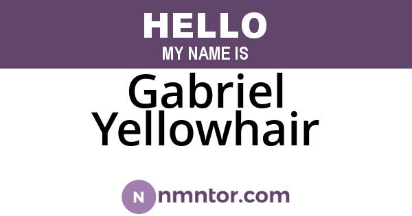 Gabriel Yellowhair