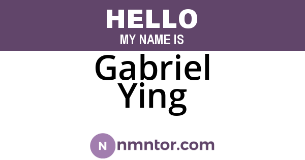 Gabriel Ying
