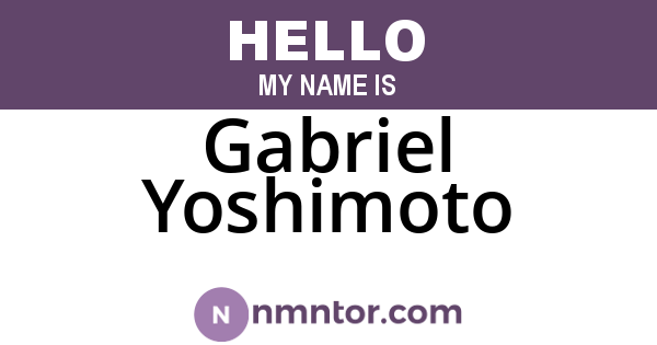 Gabriel Yoshimoto