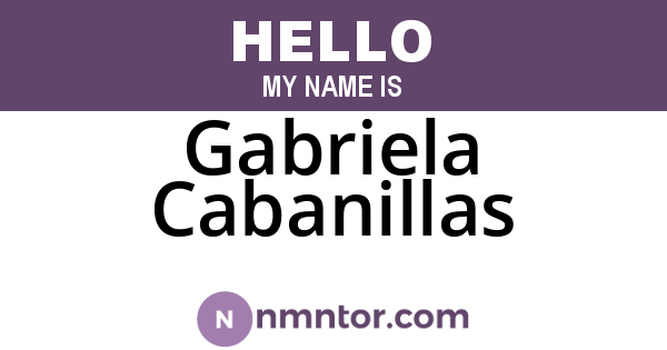 Gabriela Cabanillas