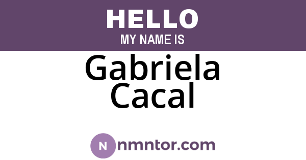Gabriela Cacal