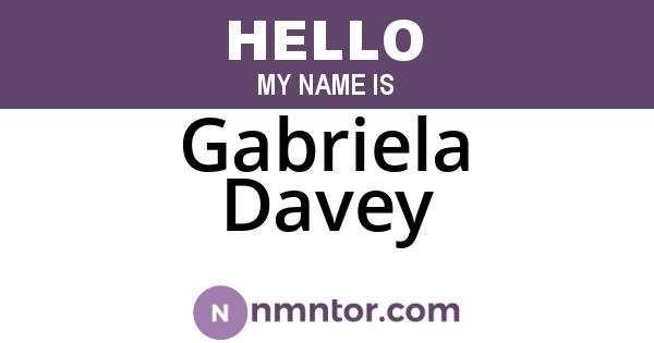 Gabriela Davey