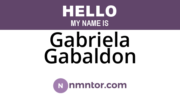 Gabriela Gabaldon
