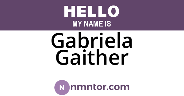 Gabriela Gaither