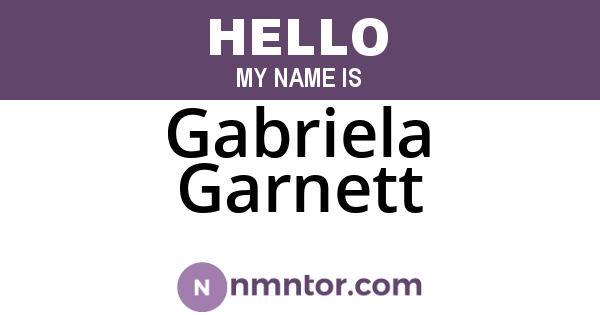 Gabriela Garnett