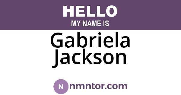Gabriela Jackson
