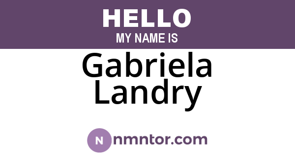 Gabriela Landry