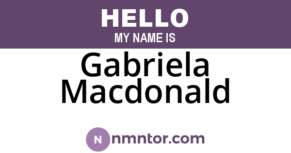 Gabriela Macdonald