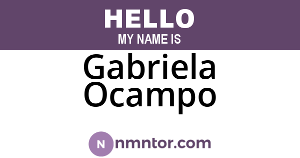 Gabriela Ocampo