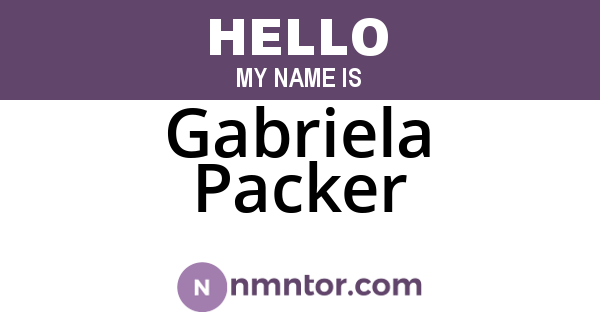 Gabriela Packer