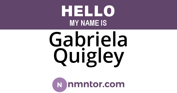 Gabriela Quigley