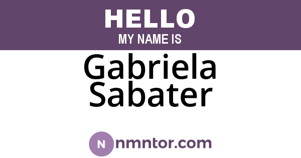 Gabriela Sabater
