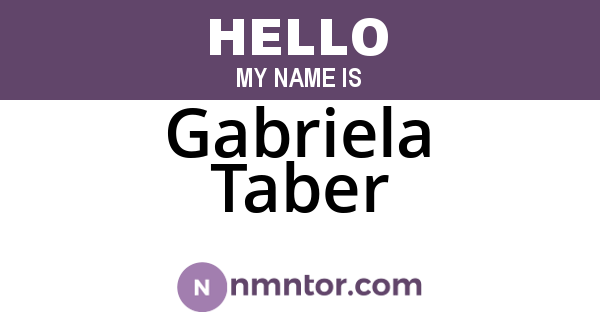 Gabriela Taber