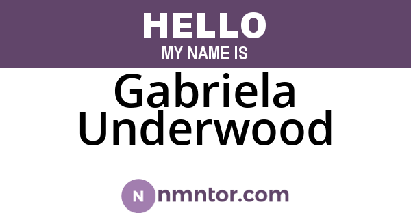 Gabriela Underwood