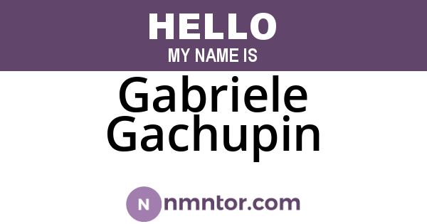 Gabriele Gachupin