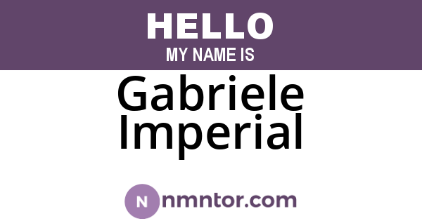 Gabriele Imperial