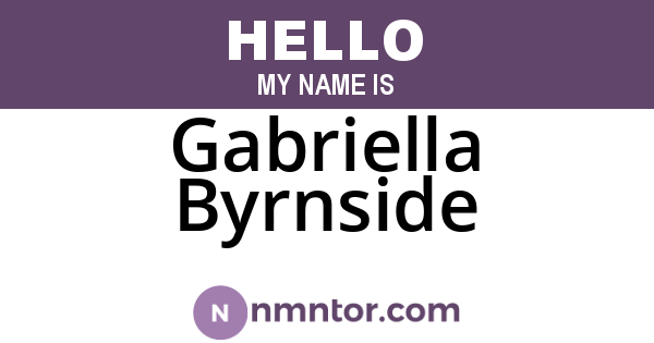 Gabriella Byrnside