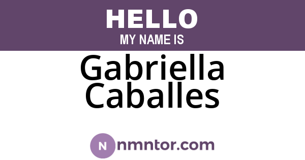 Gabriella Caballes