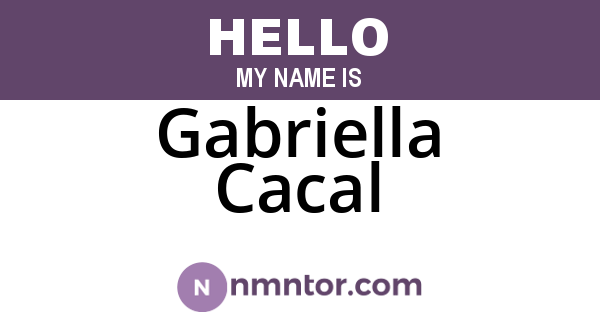 Gabriella Cacal