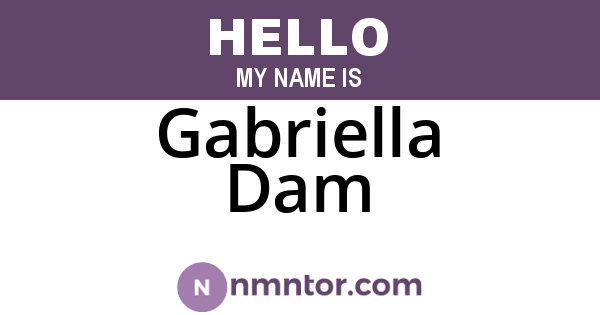 Gabriella Dam