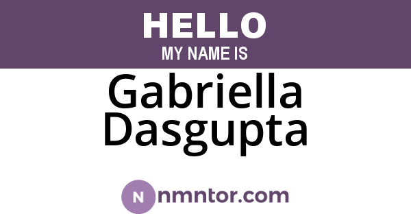 Gabriella Dasgupta