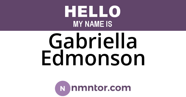 Gabriella Edmonson