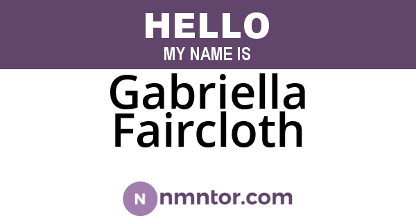 Gabriella Faircloth