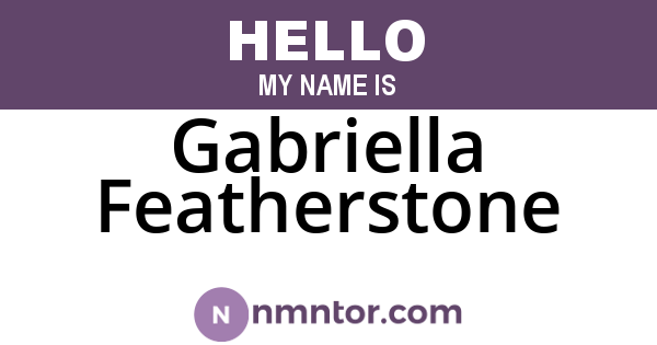 Gabriella Featherstone