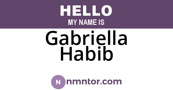 Gabriella Habib