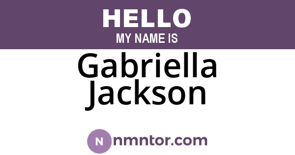 Gabriella Jackson