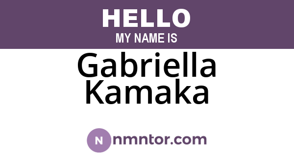 Gabriella Kamaka