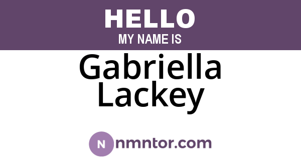 Gabriella Lackey