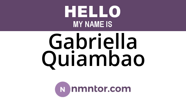Gabriella Quiambao