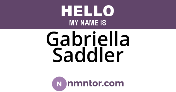 Gabriella Saddler