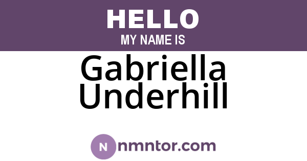 Gabriella Underhill