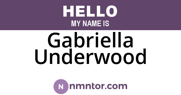 Gabriella Underwood