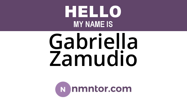 Gabriella Zamudio