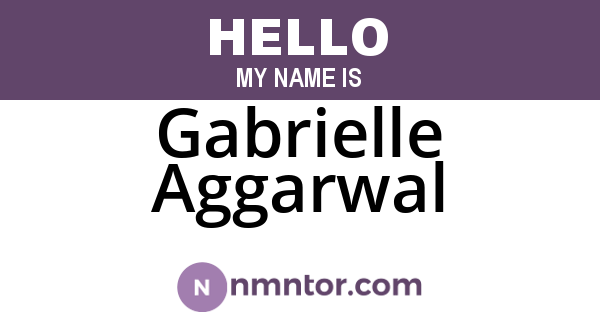 Gabrielle Aggarwal