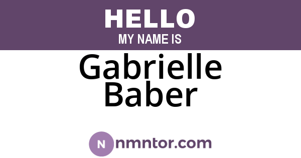 Gabrielle Baber