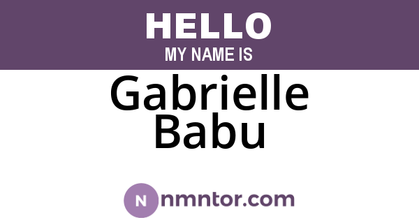 Gabrielle Babu