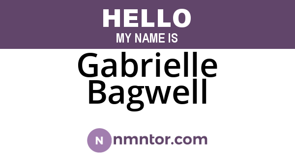 Gabrielle Bagwell