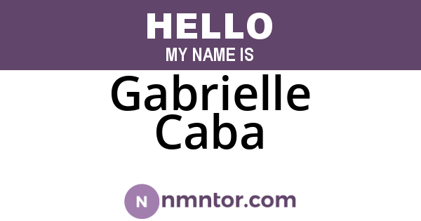 Gabrielle Caba