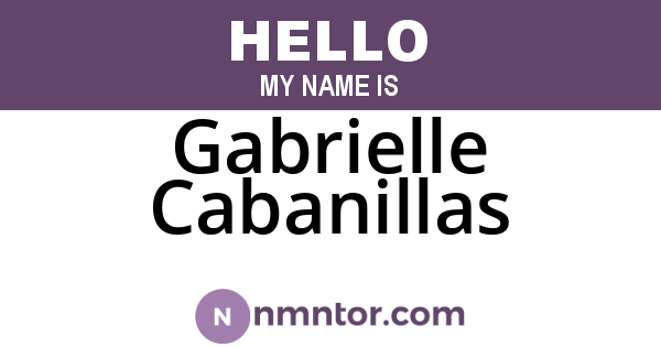 Gabrielle Cabanillas