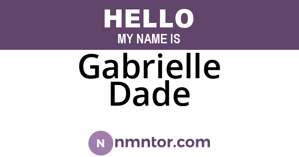 Gabrielle Dade