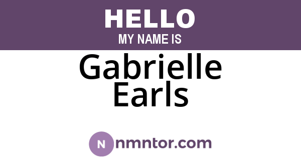 Gabrielle Earls