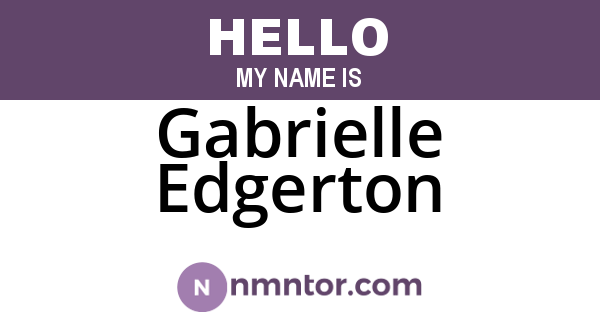 Gabrielle Edgerton